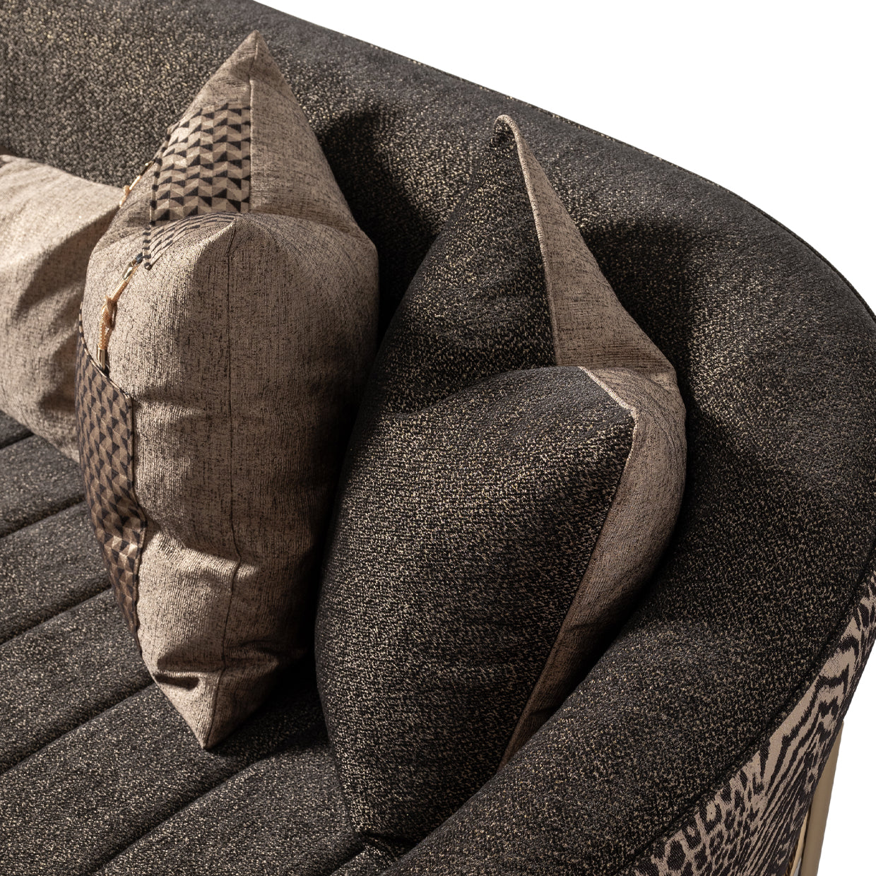 Lisbon Sofa - Onyx/Gold