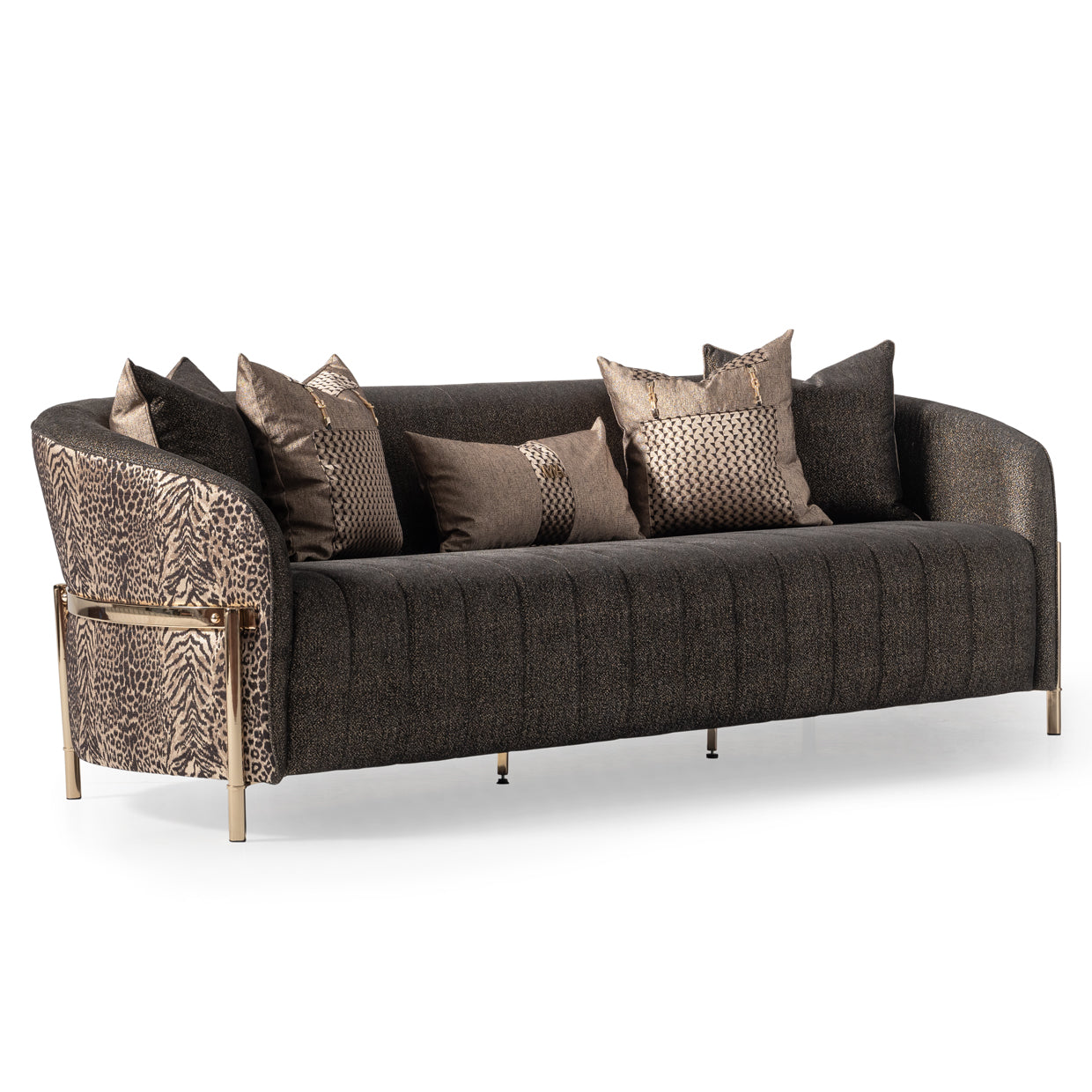 Lisbon Sofa - Onyx/Gold