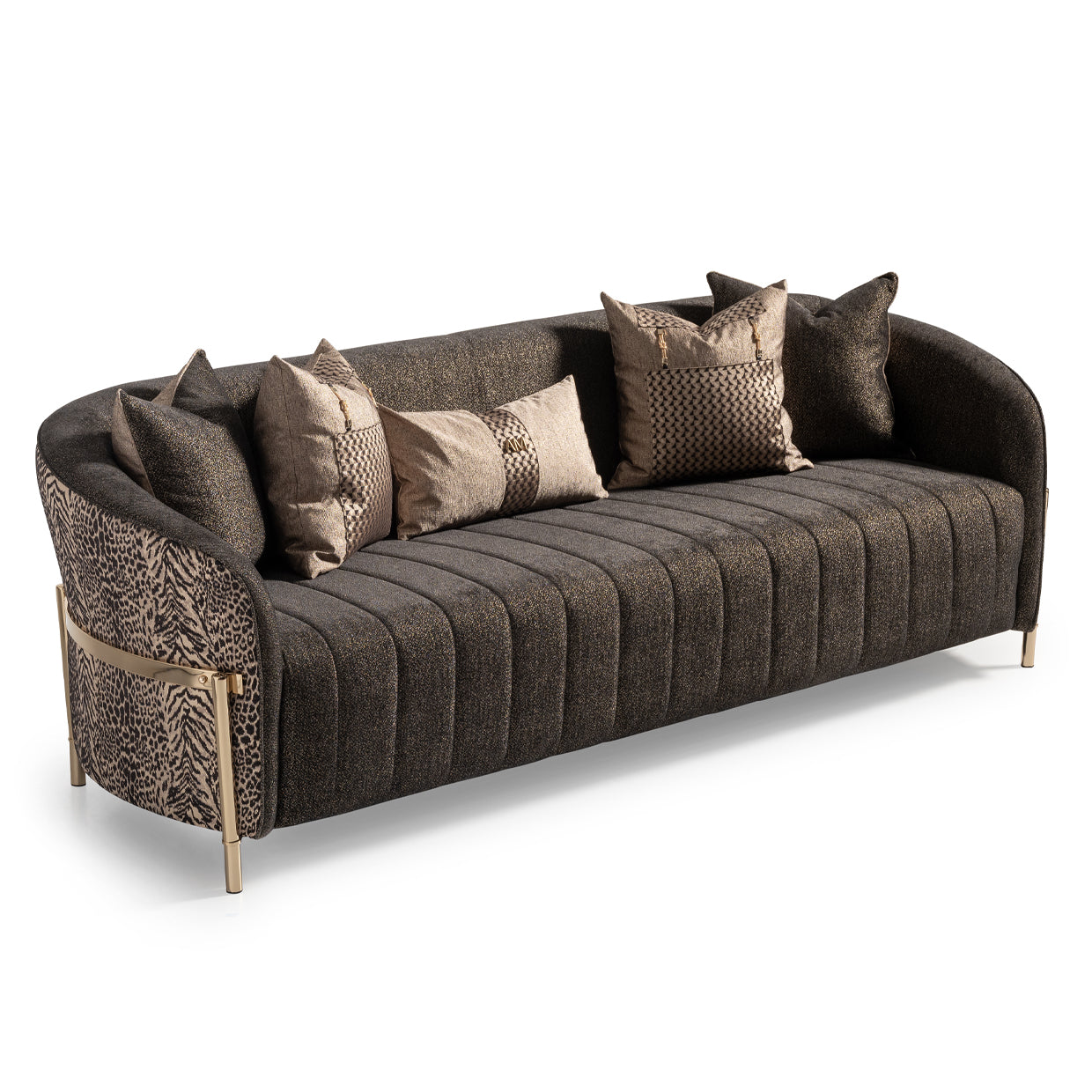 Lisbon Sofa - Onyx/Gold