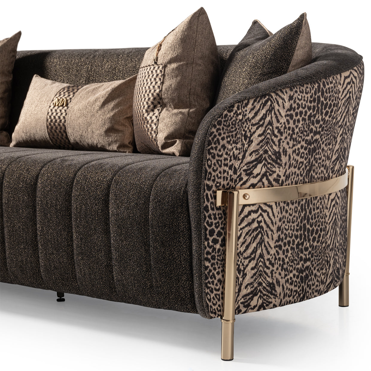 Lisbon Sofa - Onyx/Gold