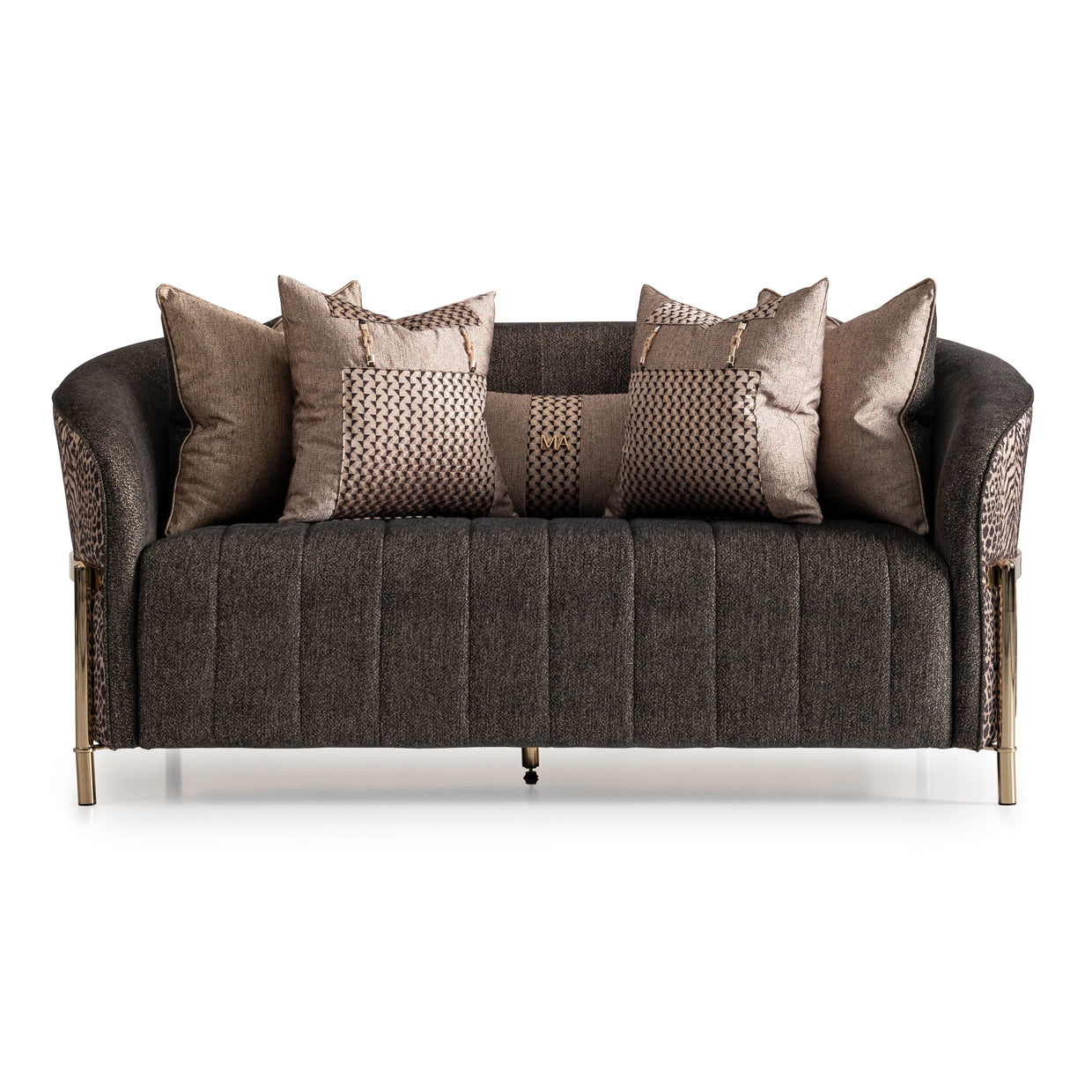Lisbon Loveseat - Onyx/Gold