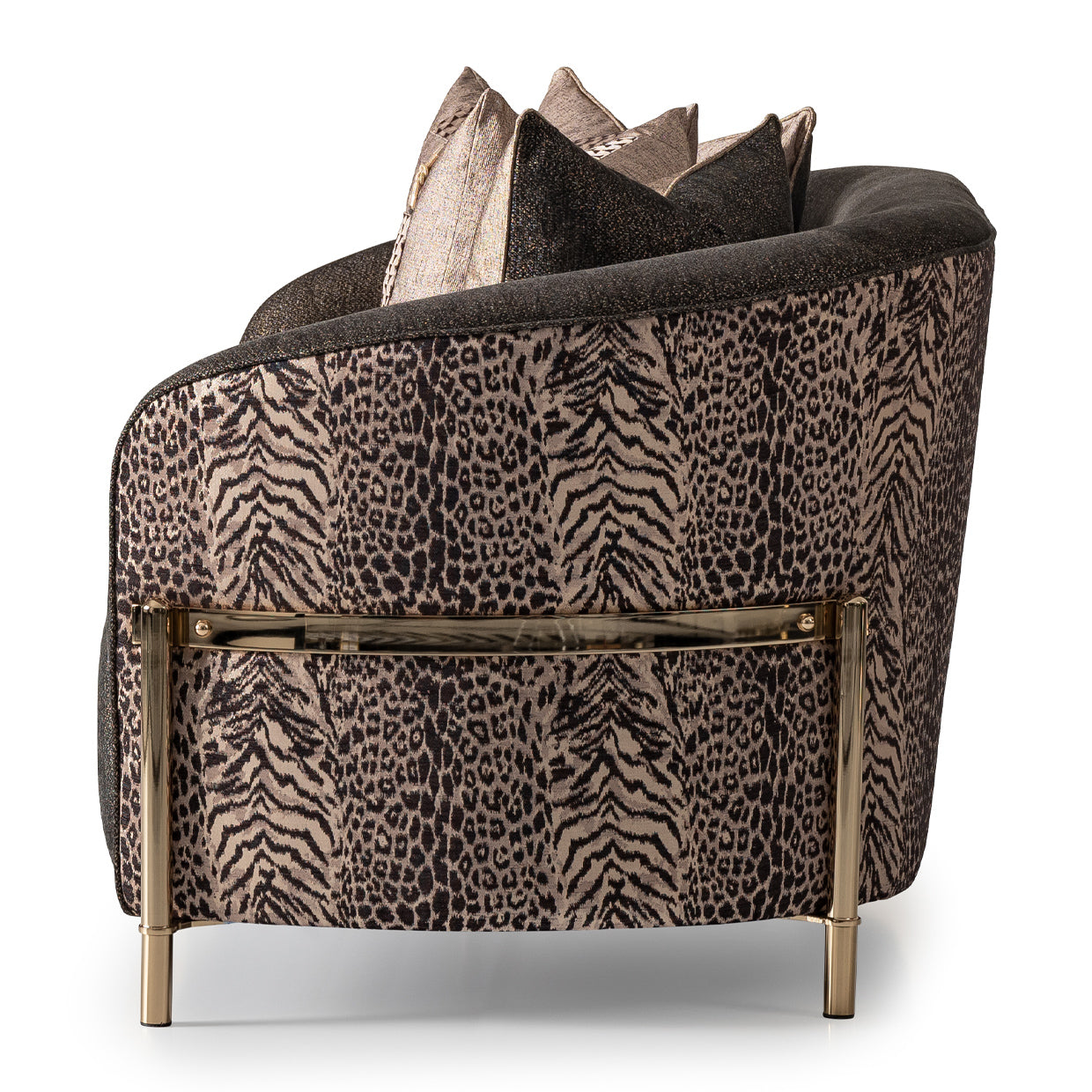 Lisbon Loveseat - Onyx/Gold