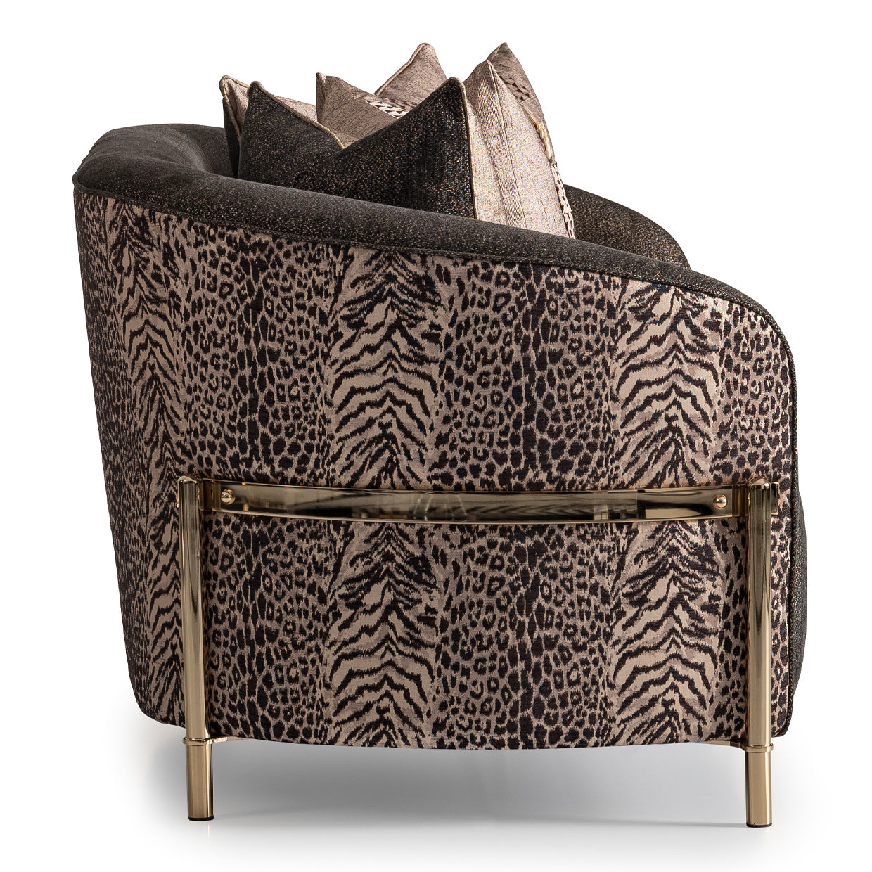Lisbon Loveseat - Onyx/Gold