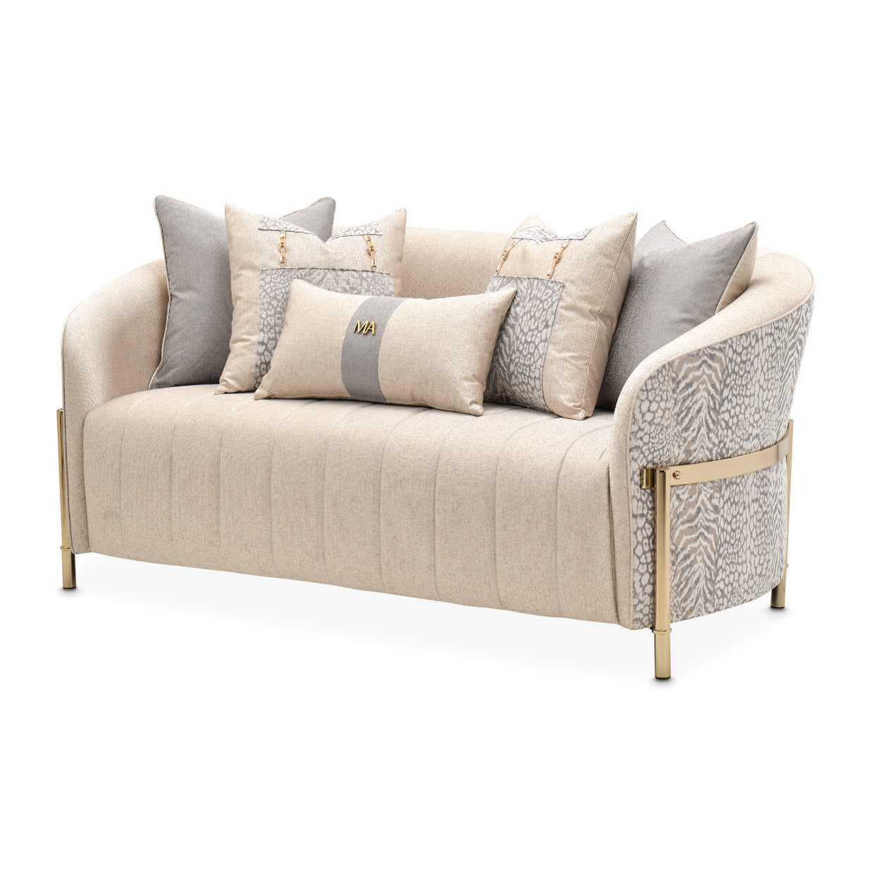 Lisbon Loveseat - Opal/Gold