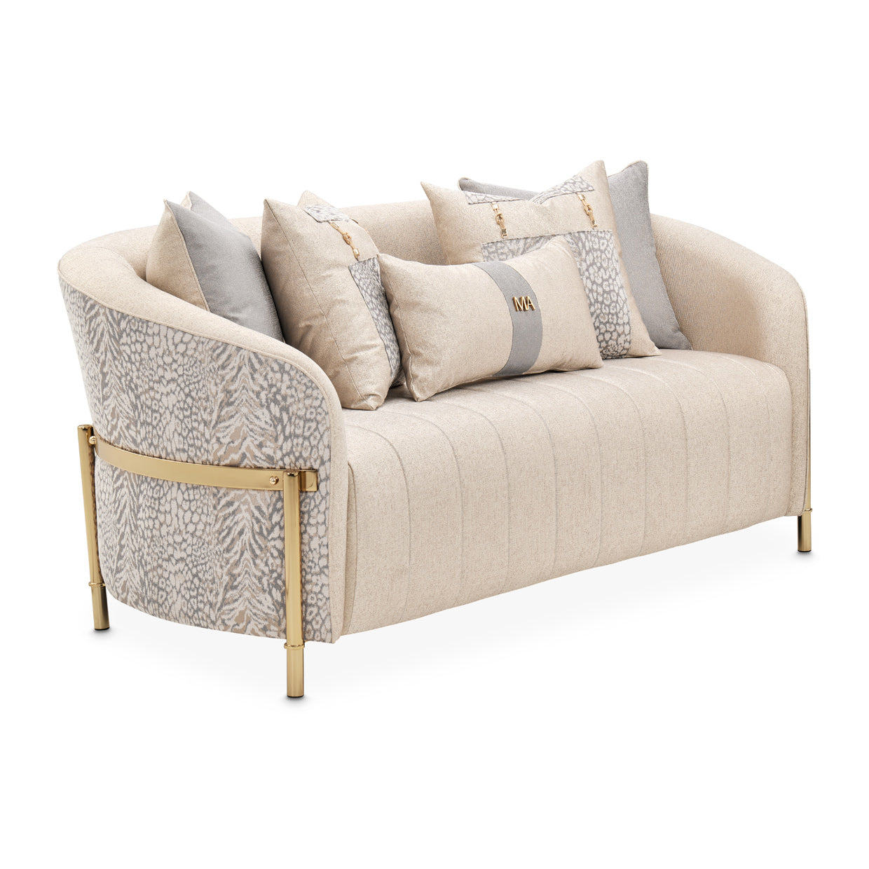 Lisbon Loveseat - Opal/Gold