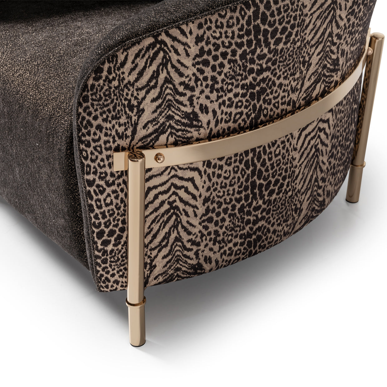 Lisbon Accent Chair - Onyx/Gold