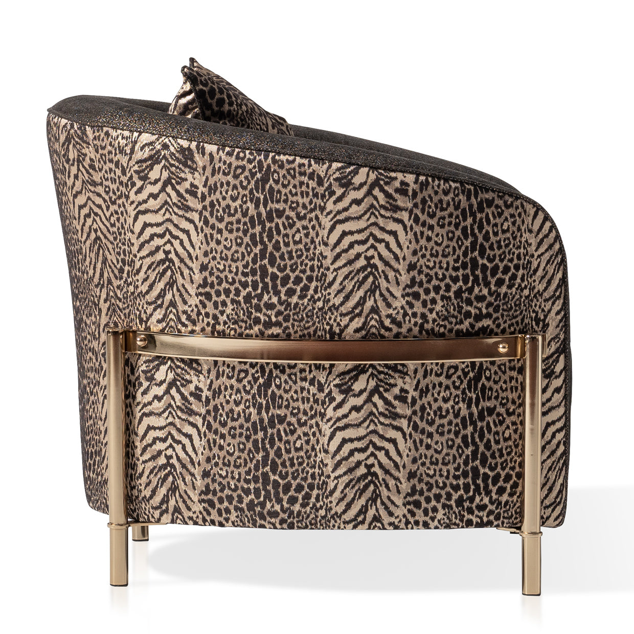 Lisbon Accent Chair - Onyx/Gold
