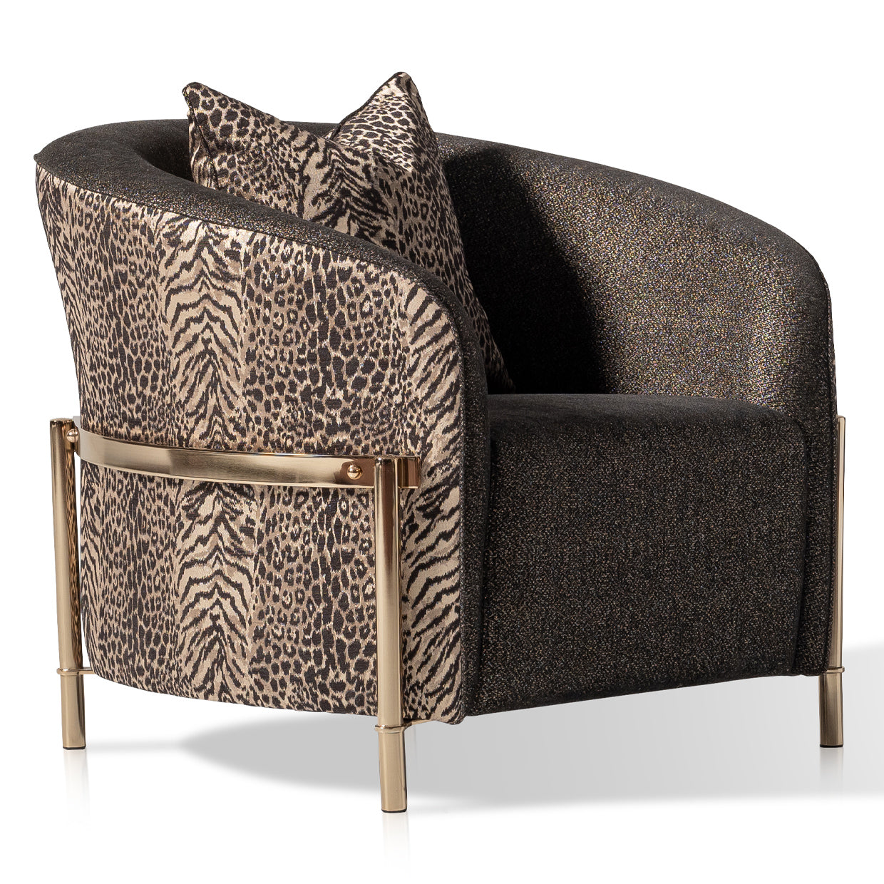 Lisbon Accent Chair - Onyx/Gold
