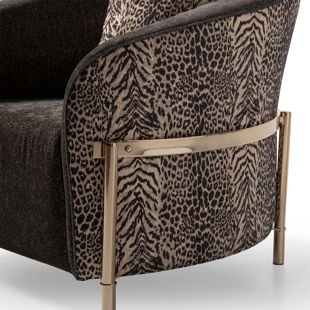 Lisbon Accent Chair - Onyx/Gold