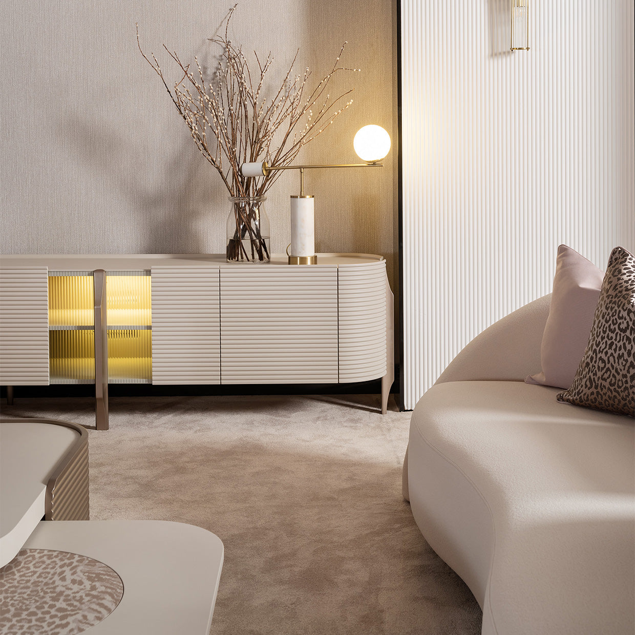 Mod Dream Media Cabinet - Rich Champagne