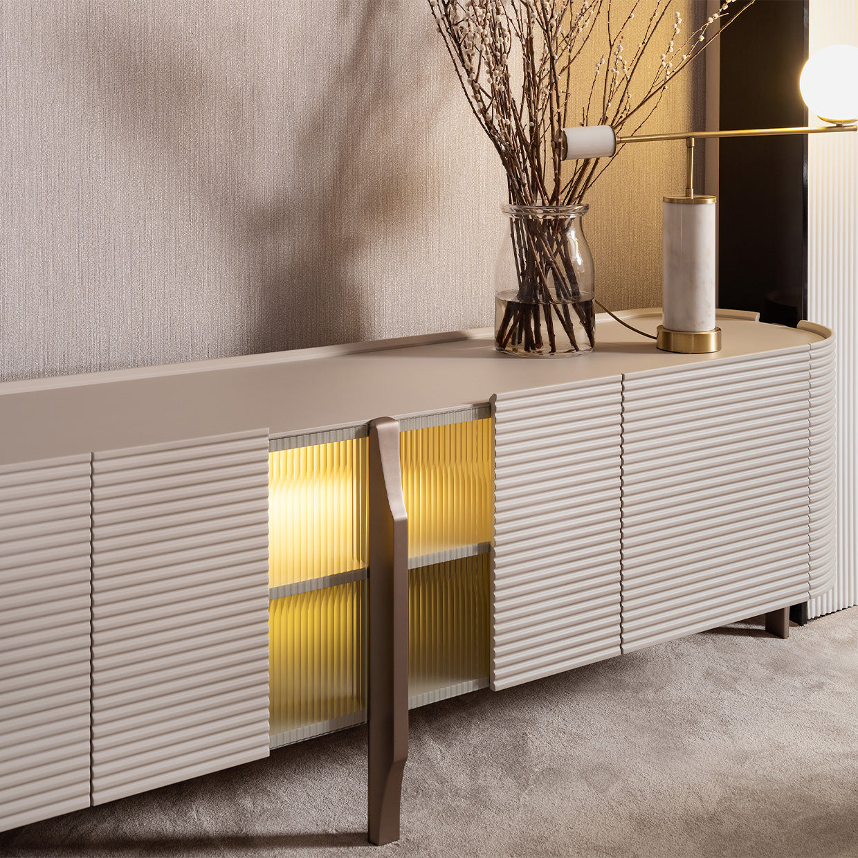 Mod Dream Media Cabinet - Rich Champagne