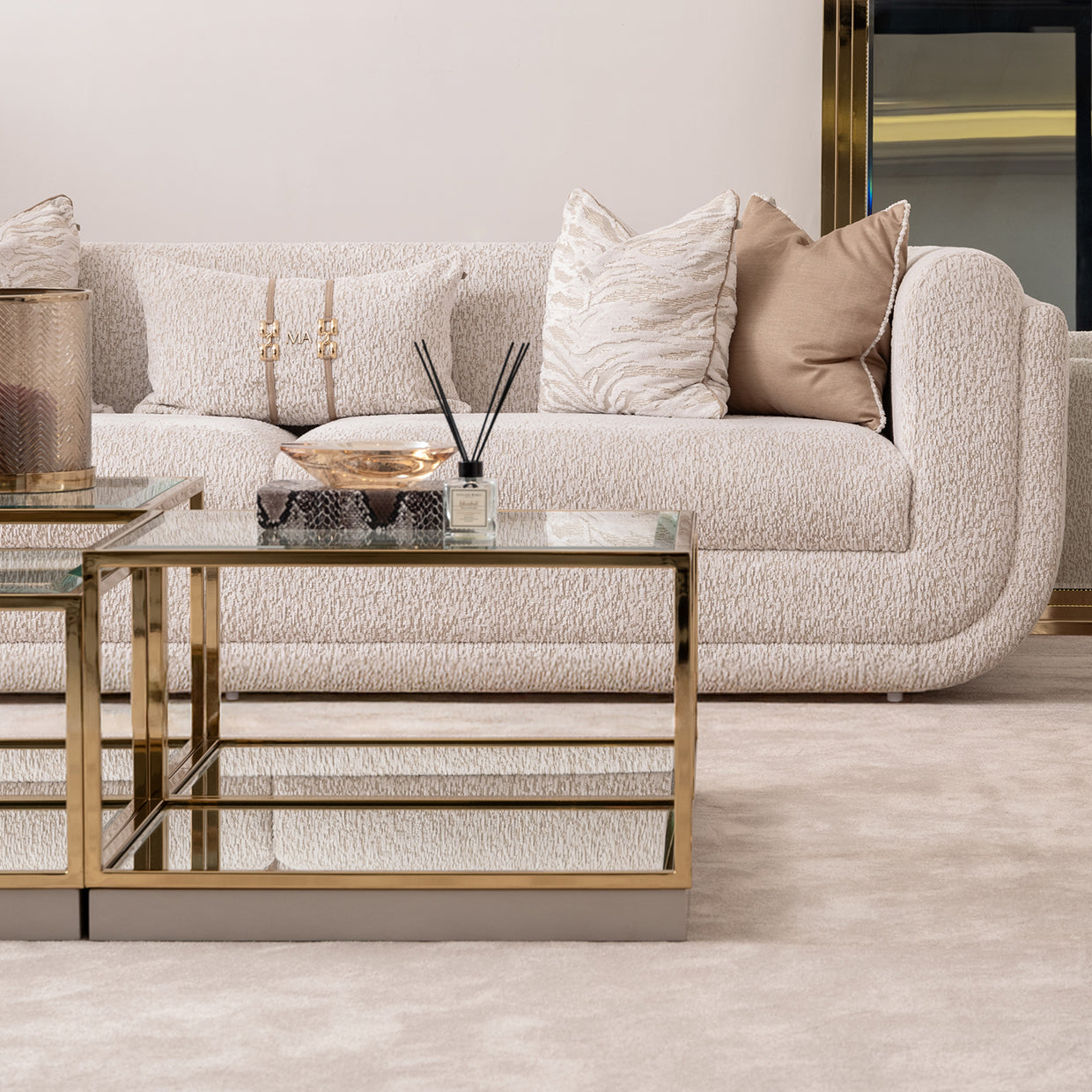 Savannah Breeze Tall Cocktail Table, Set of 2 - Bright Gold
