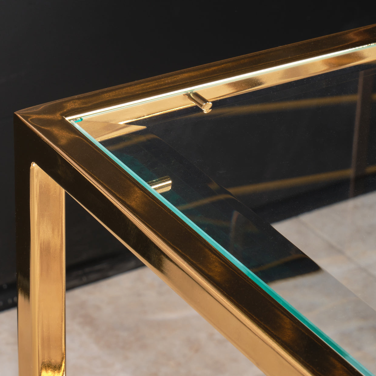 Savannah Breeze End Table - Bright Gold