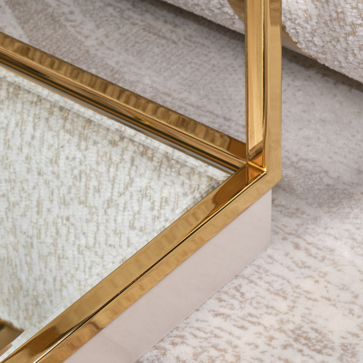 Savannah Breeze End Table - Bright Gold