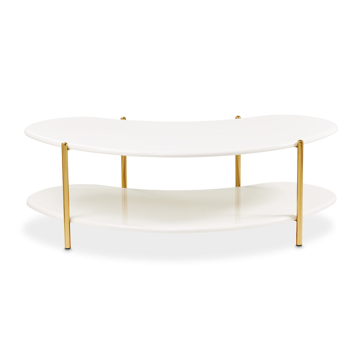 Sassani Cocktail Table - Pearl White/Gold