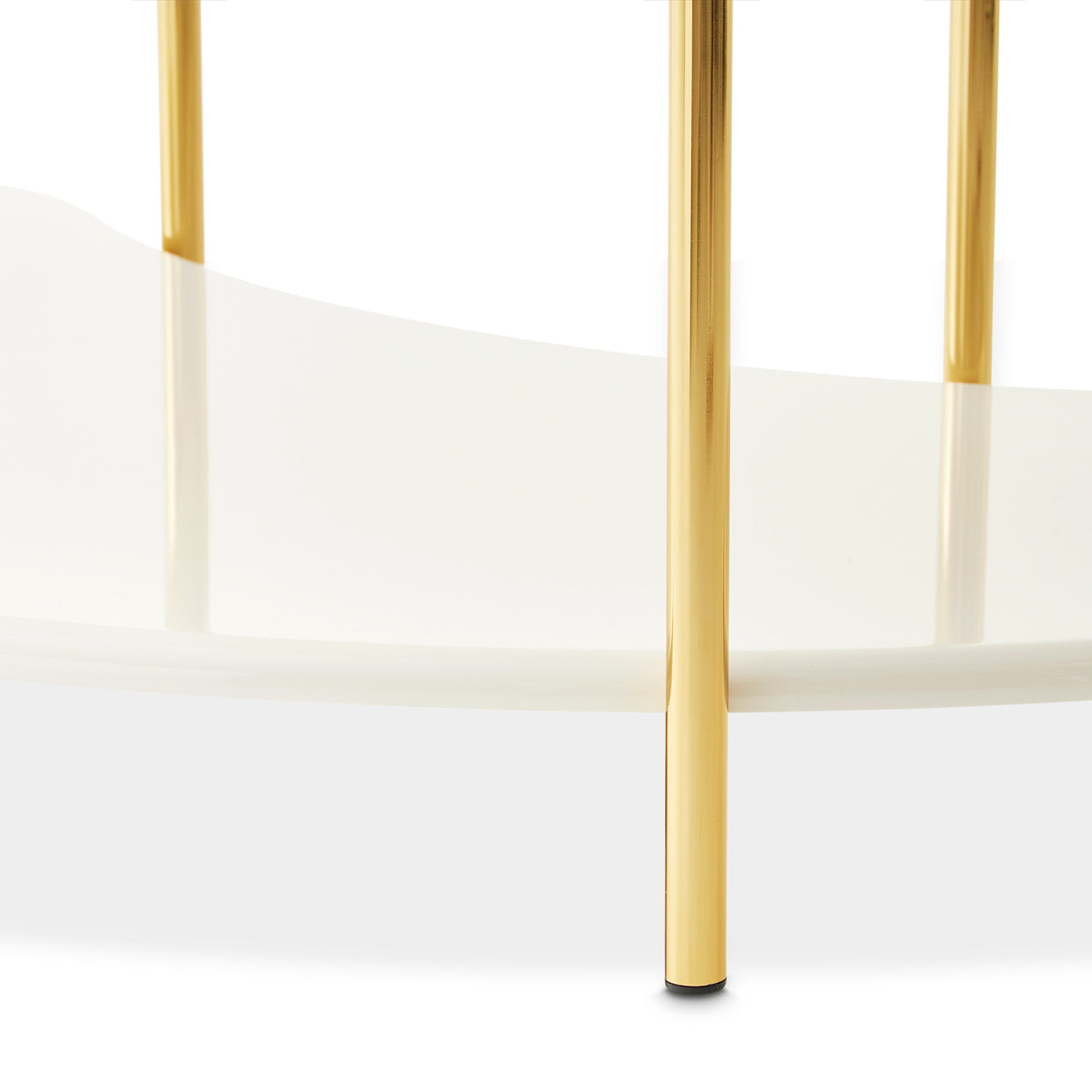 Sassani Cocktail Table - Pearl White/Gold