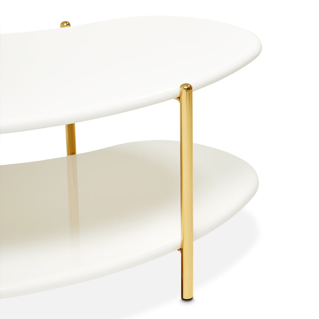 Sassani Cocktail Table - Pearl White/Gold