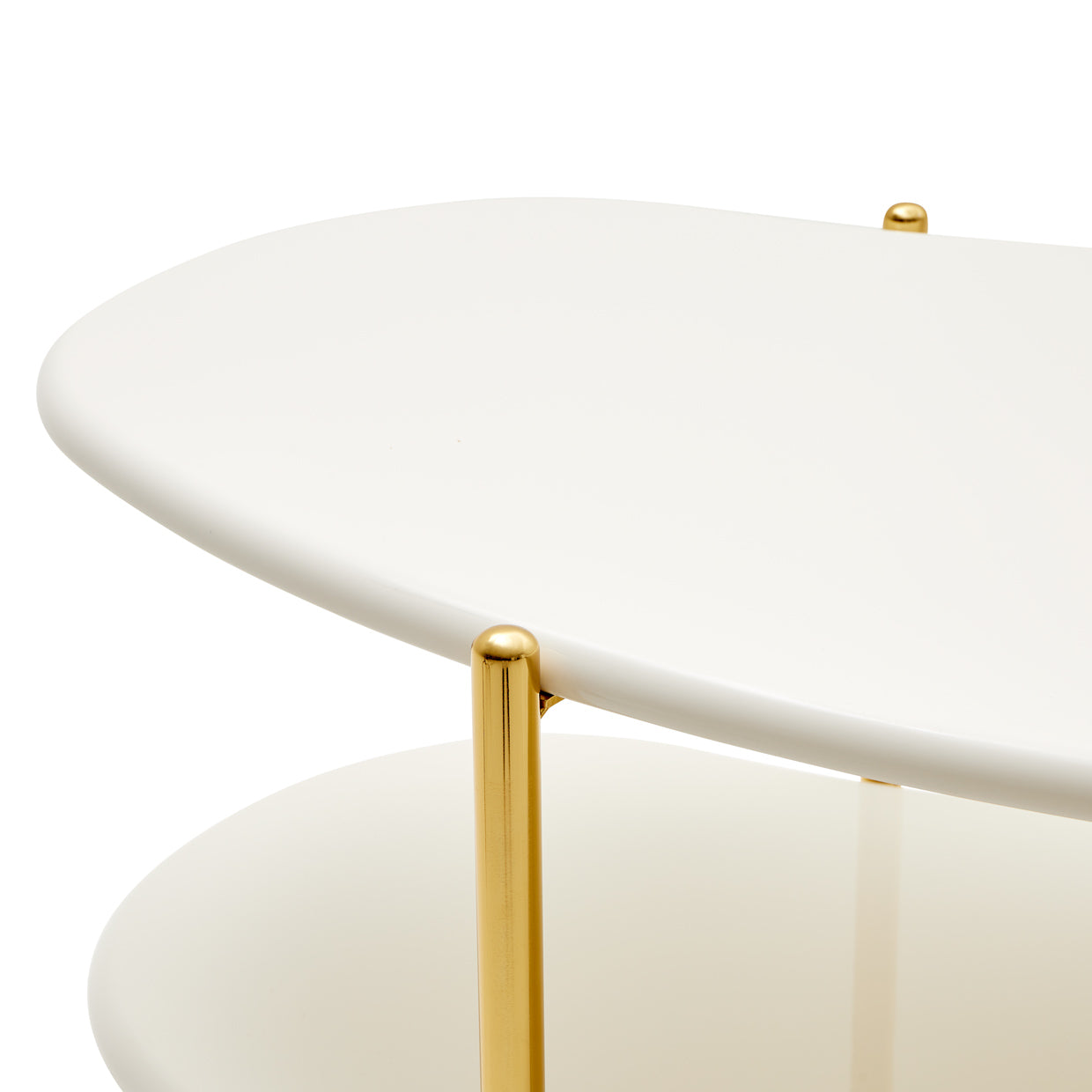 Sassani Cocktail Table - Pearl White/Gold