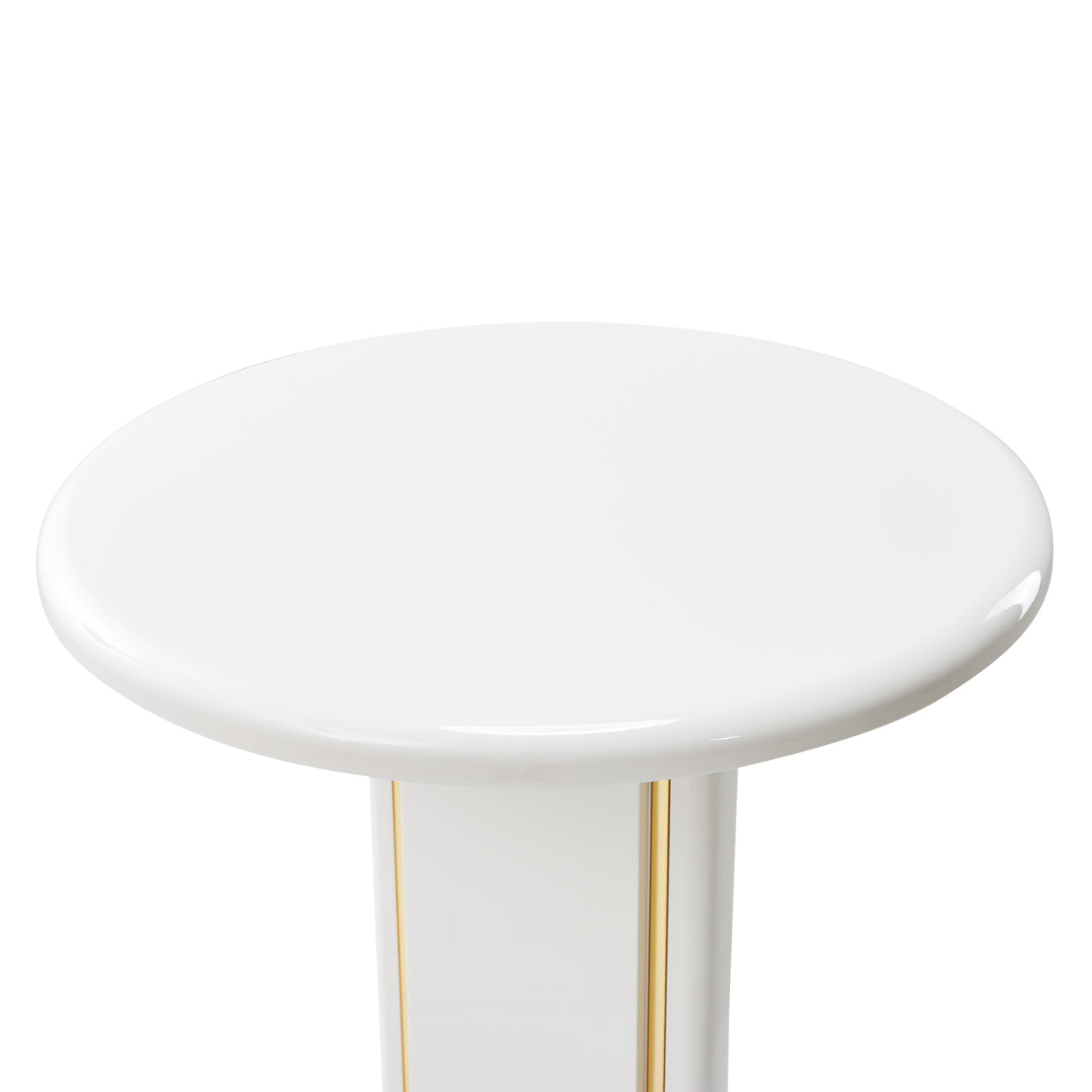 Sassani Accent Table - Pearl White/Gold