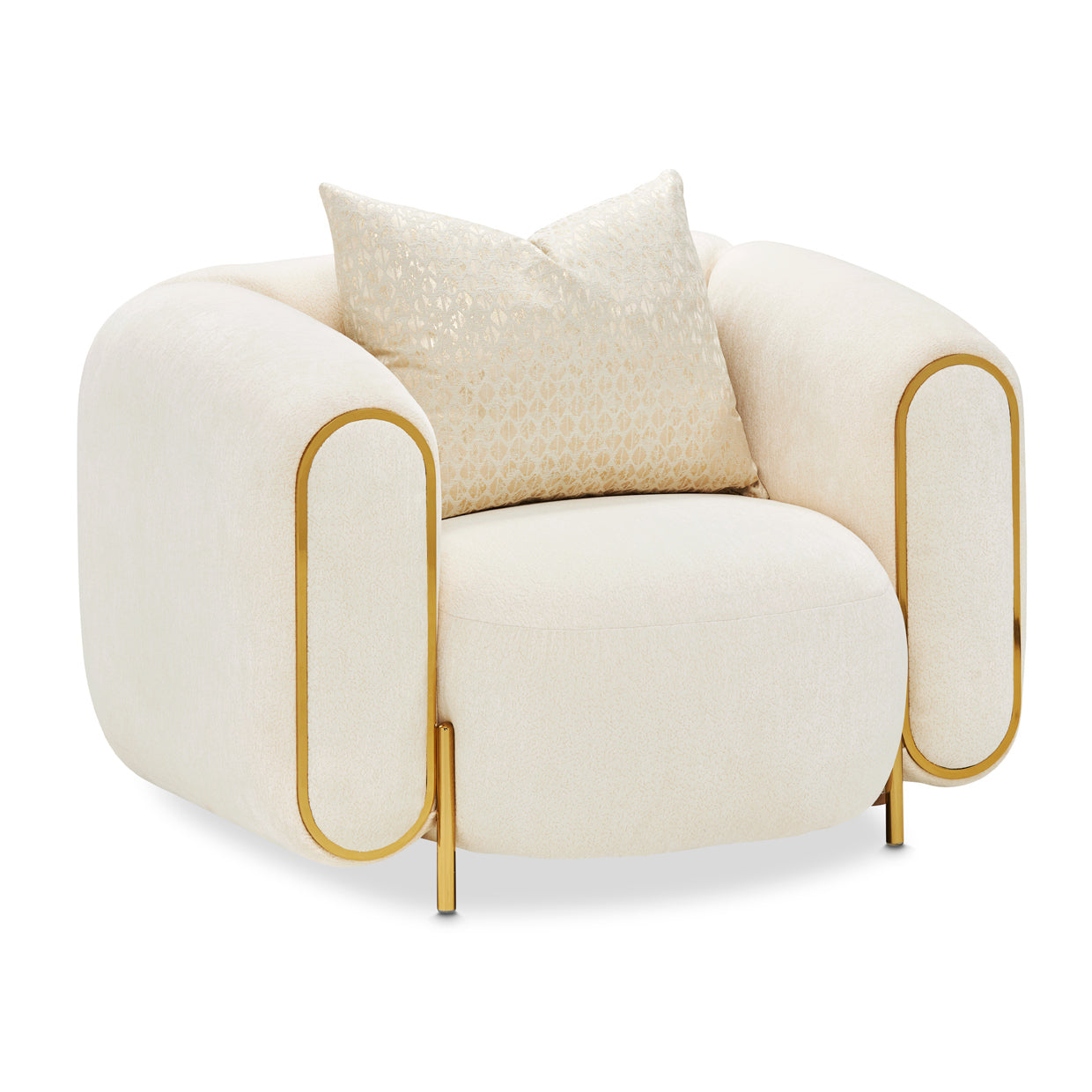 Sassani Chair - Crepe/Gold