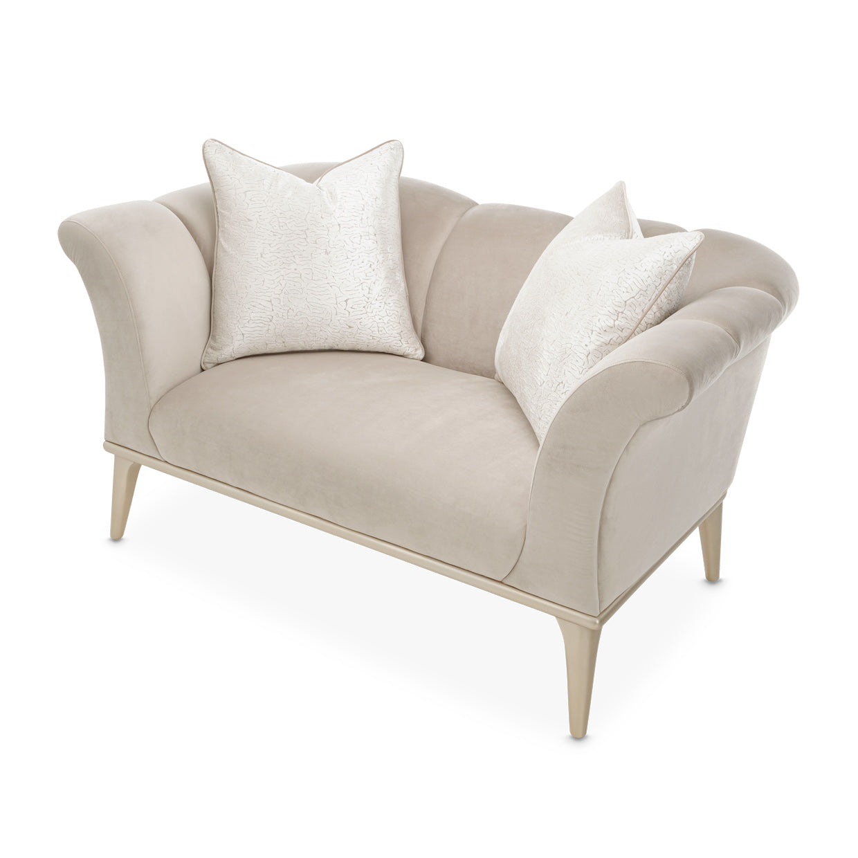 Yvette Chair and a Half - Porcini/Champagne