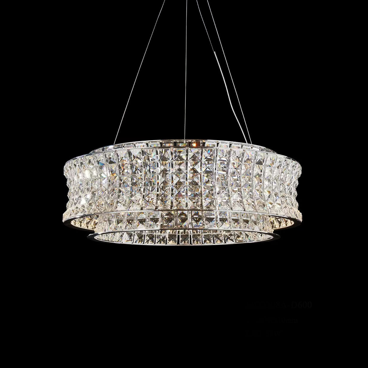 Galaxy Medium Round LED Chandelier - Chrome