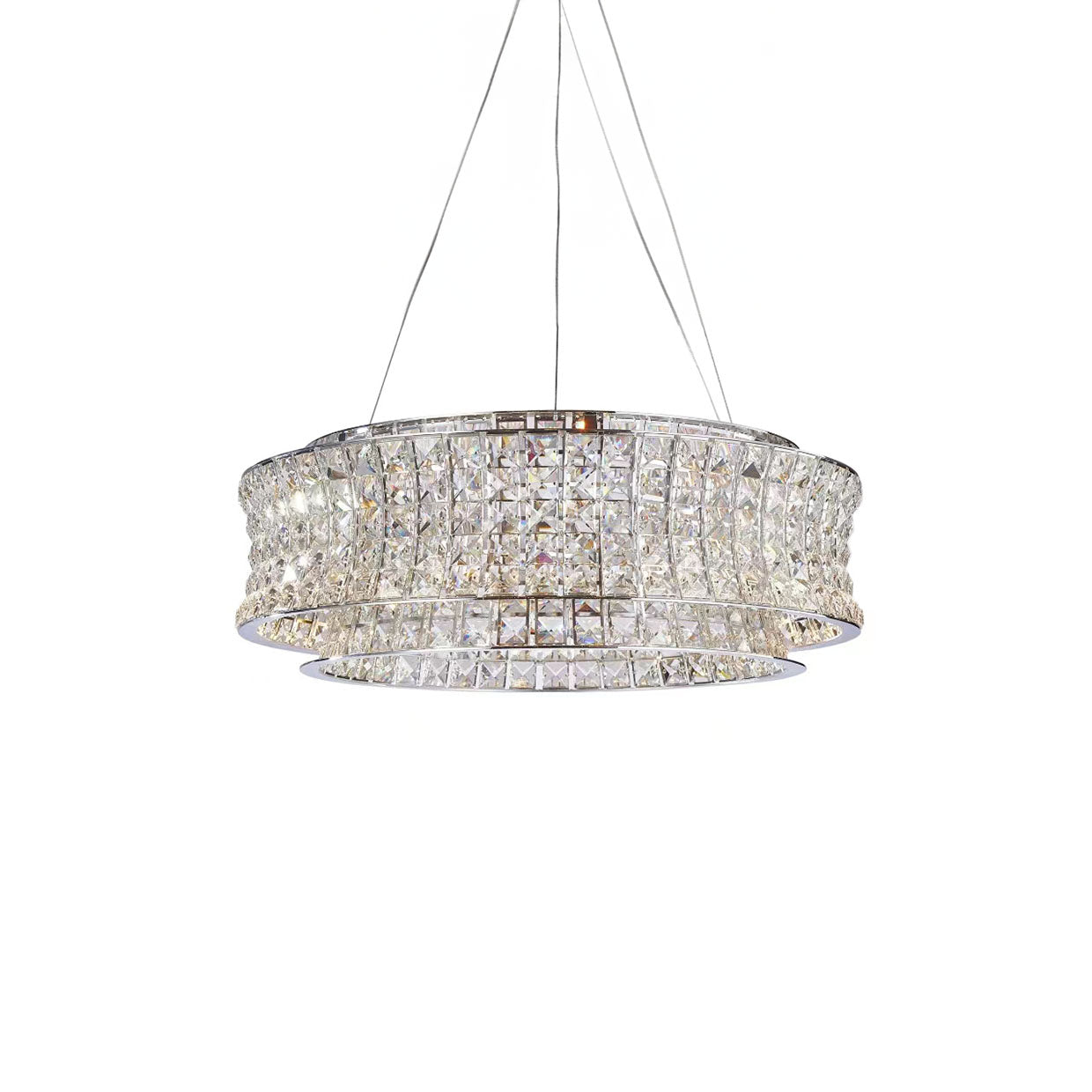 Galaxy Medium Round LED Chandelier - Chrome