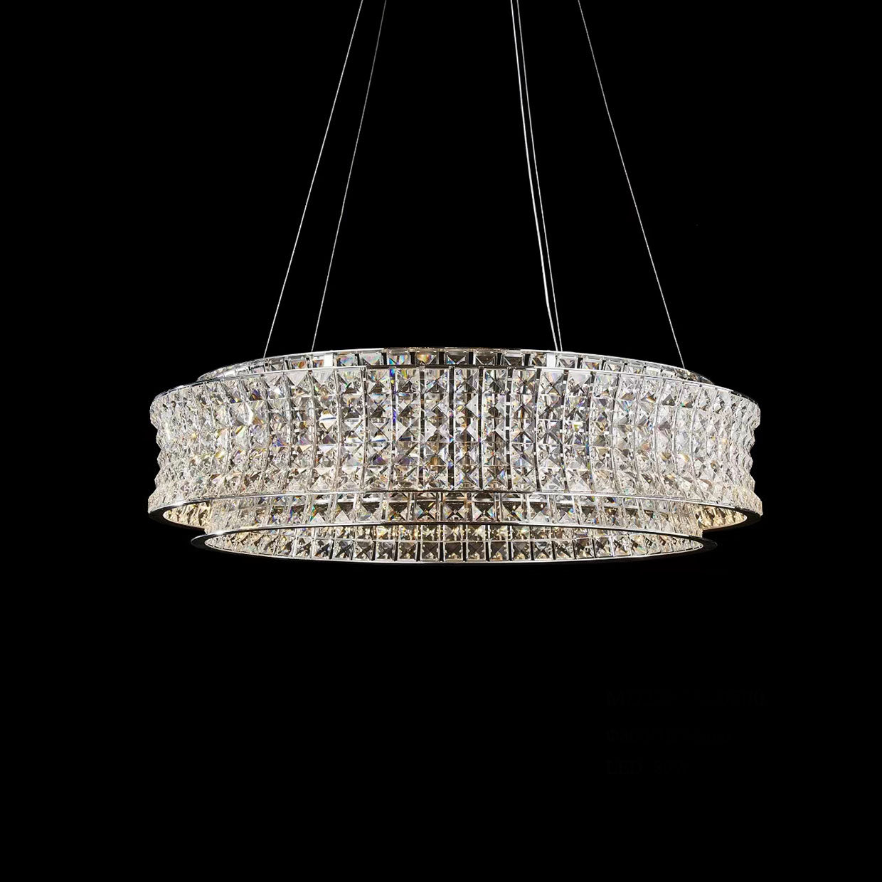 Galaxy Large Round LED Chandelier - Chrome