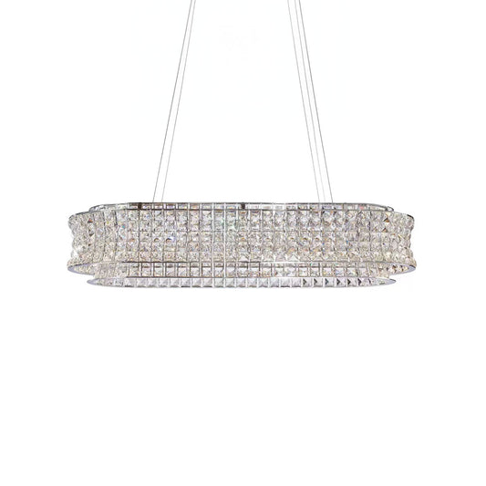 Galaxy Oval LED Chandelier Chrome