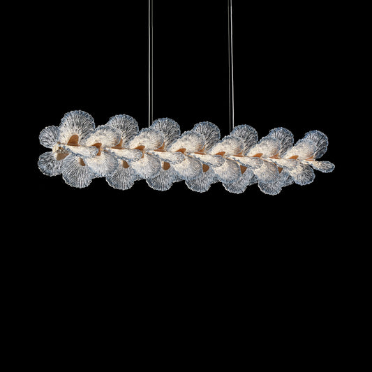 Brisa Rectangular LED Chandelier - Blue/Gold