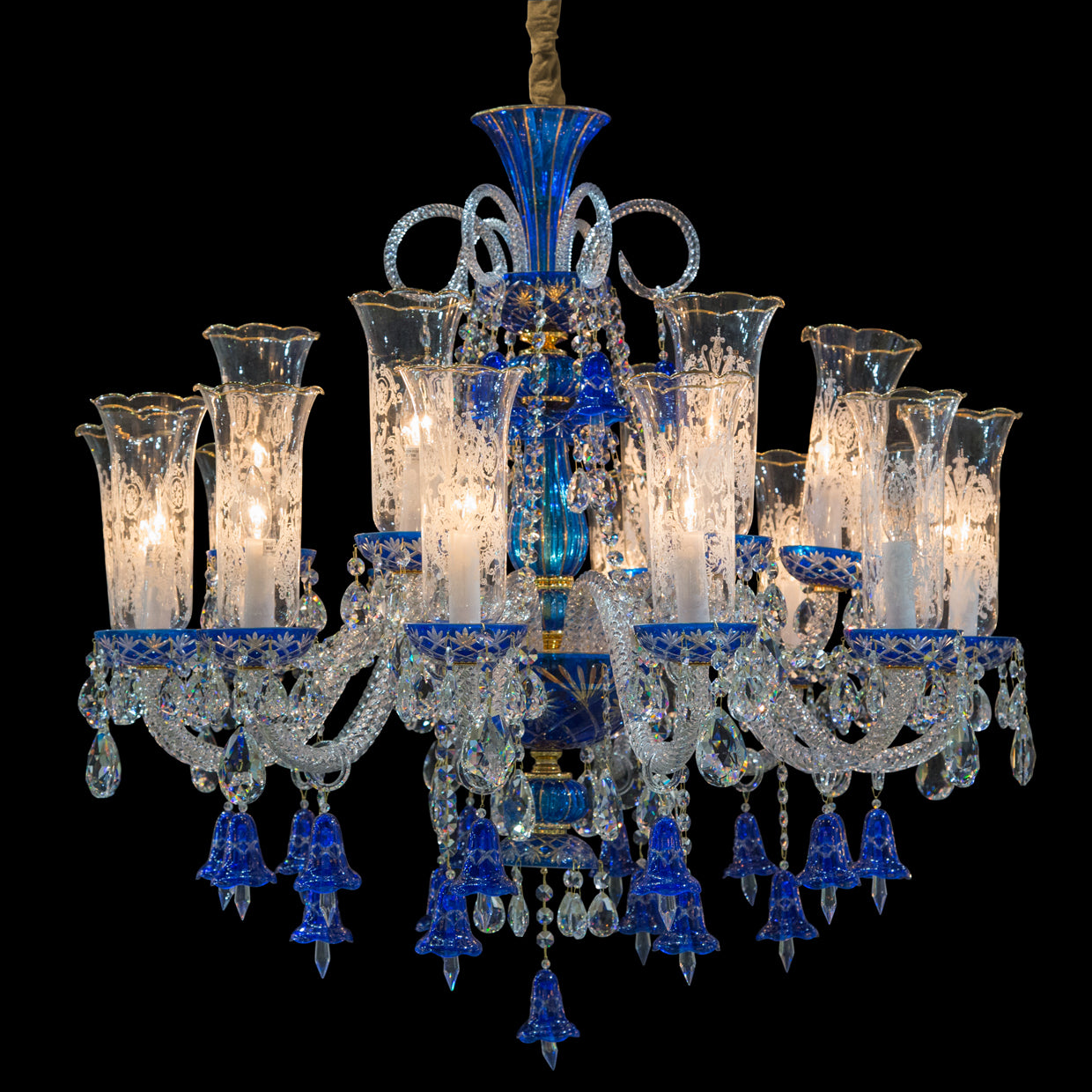 Winter Palace 18-Light Chandelier - Royal Blue