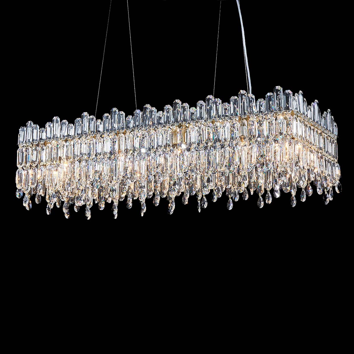 Royal Crown 12-Light Rectangular Chandelier