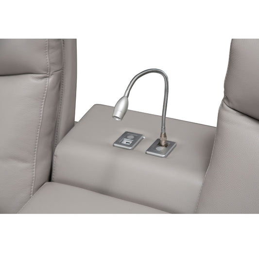 Bentley 3-Piece Loveseat with Storage Console - Light Grey