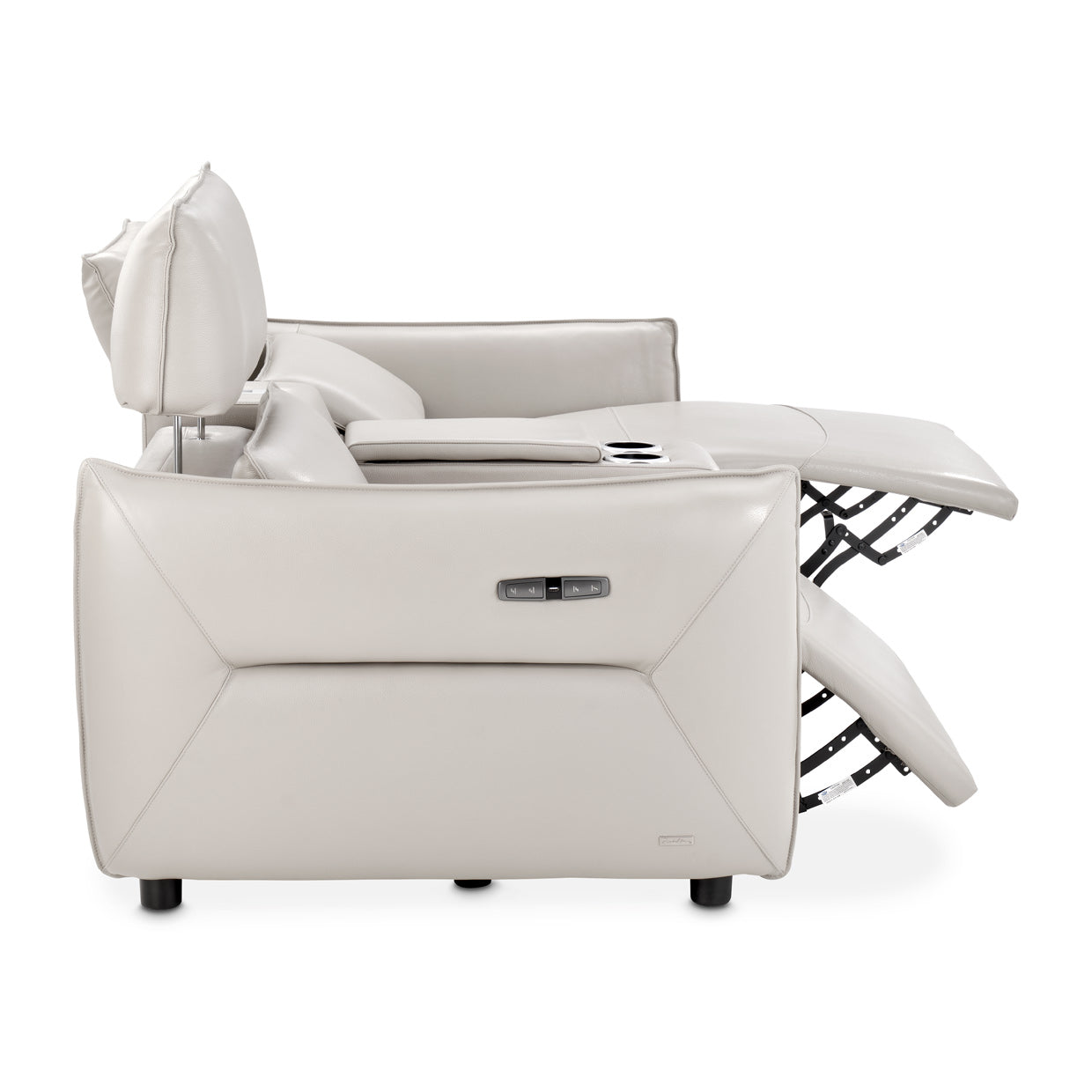 Verona 3-Piece Loveseat with Storage Console - Light Gray