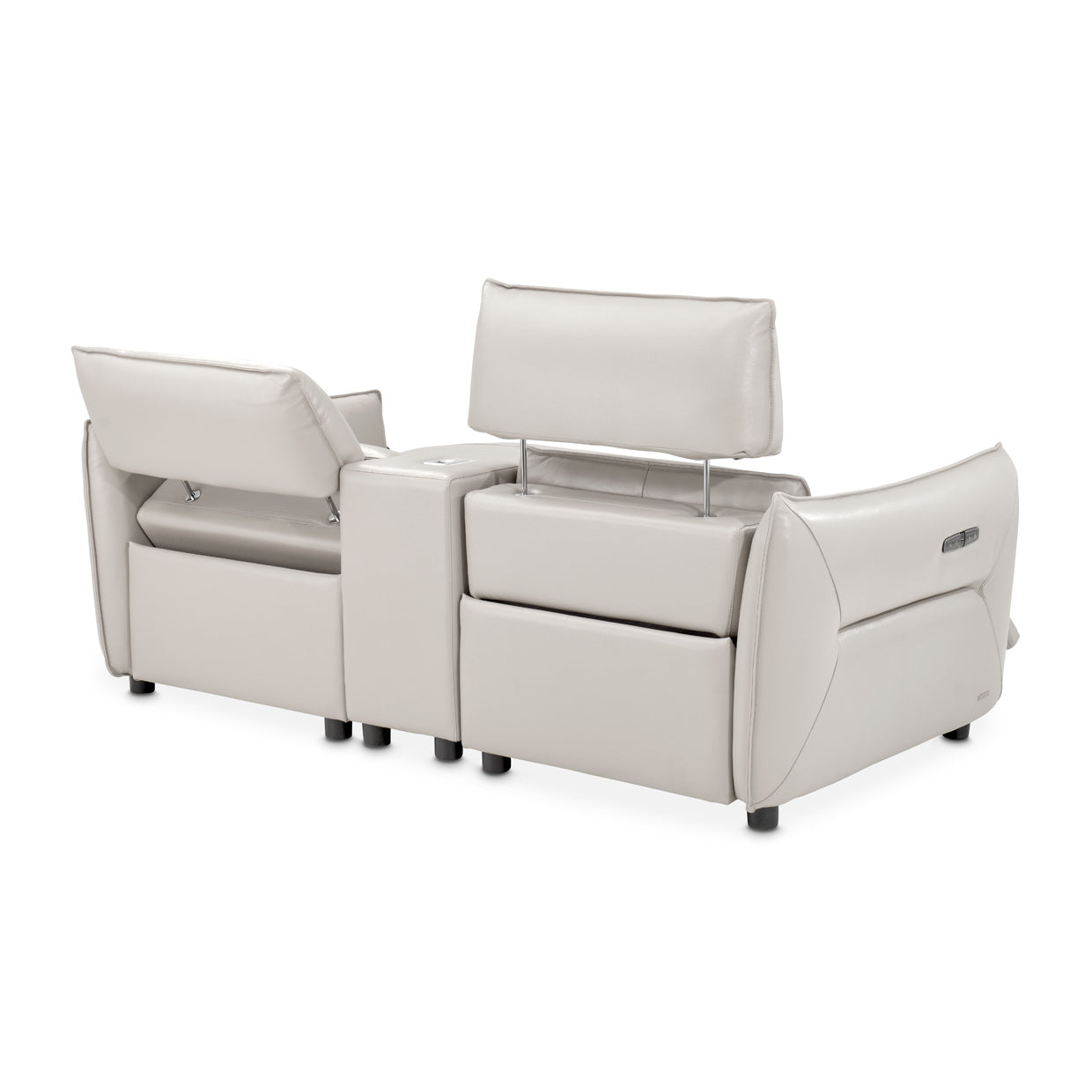 Verona 3-Piece Loveseat with Storage Console - Light Gray
