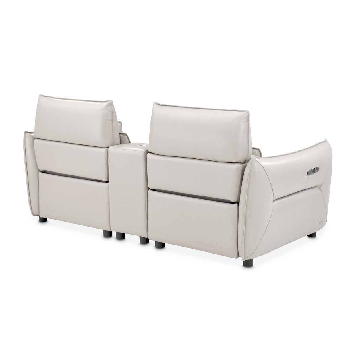 Verona 3-Piece Loveseat with Storage Console - Light Gray