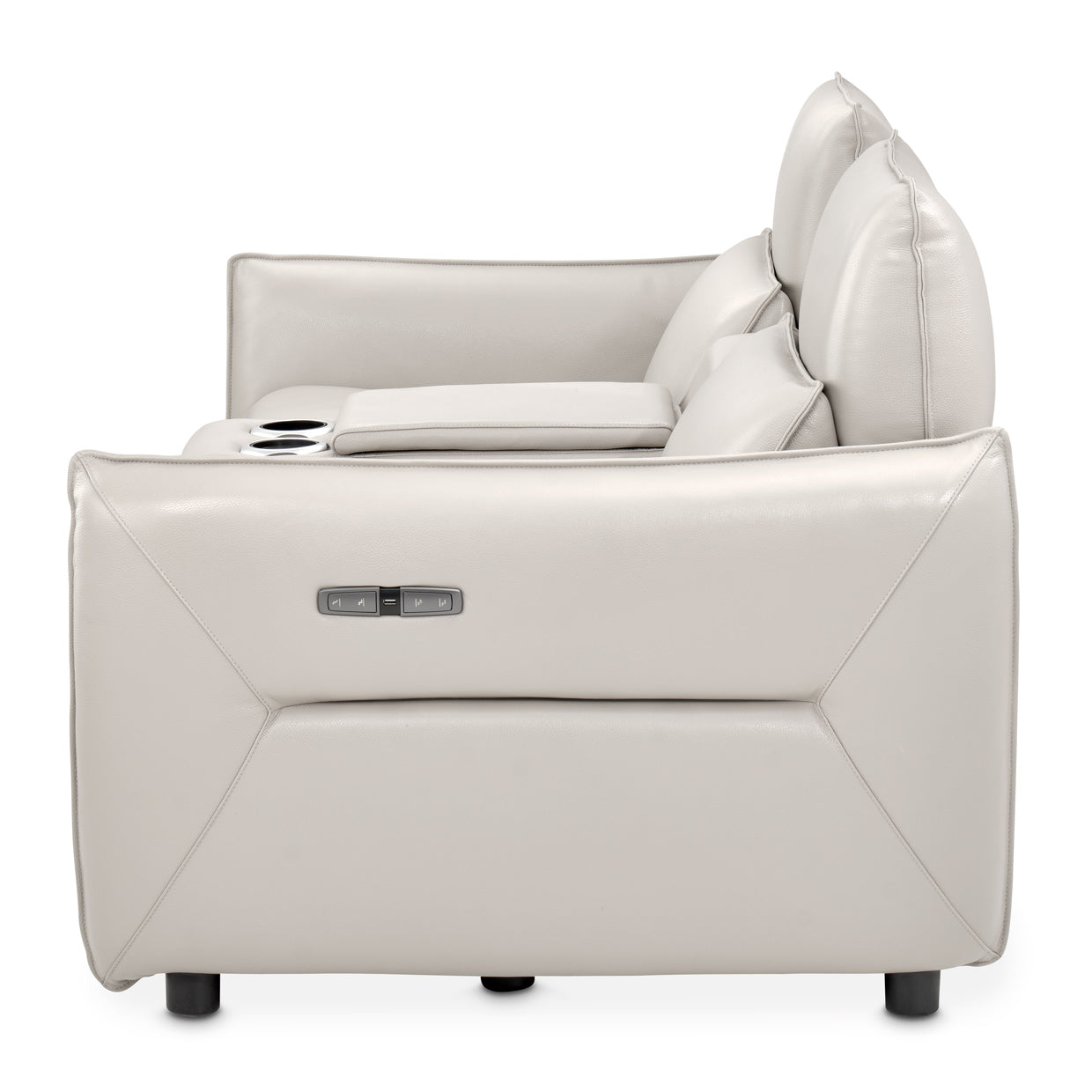 Verona 3-Piece Loveseat with Storage Console - Light Gray