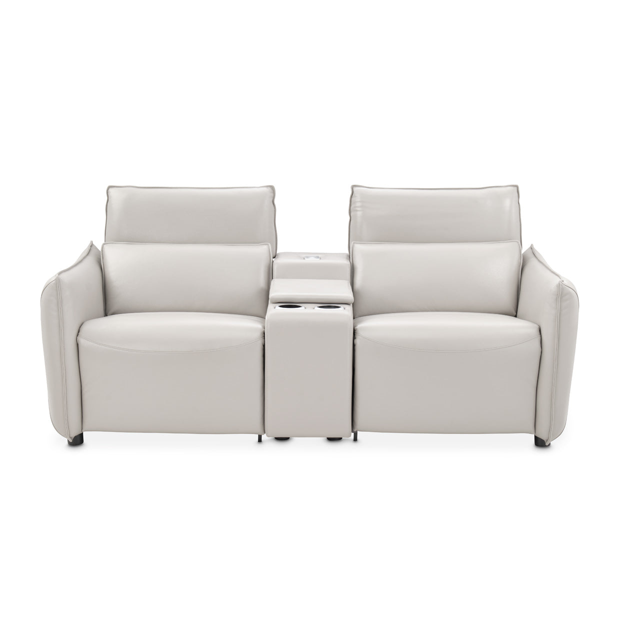 Verona 3-Piece Loveseat with Storage Console - Light Gray