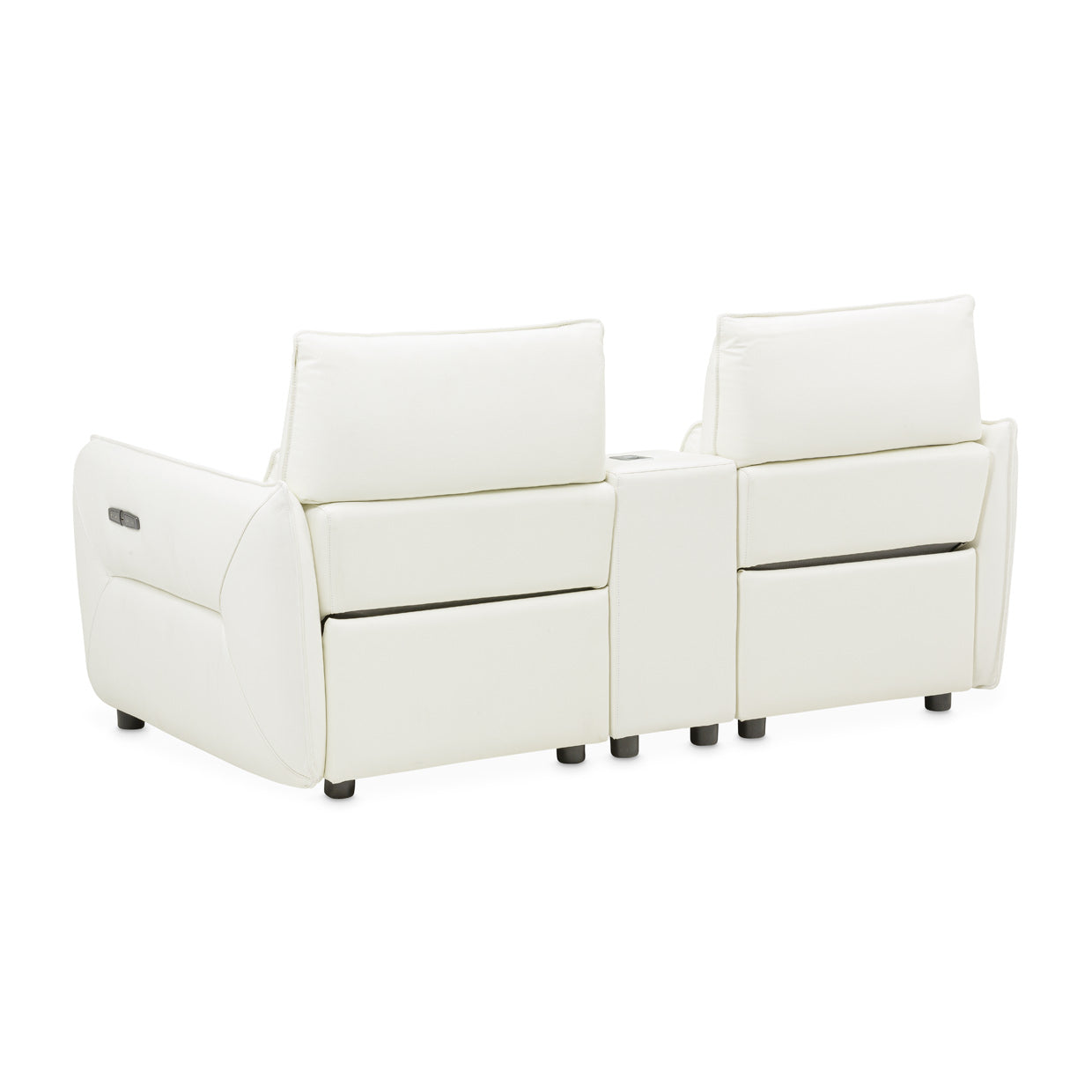 Verona 3-Piece Loveseat with Storage Console - White