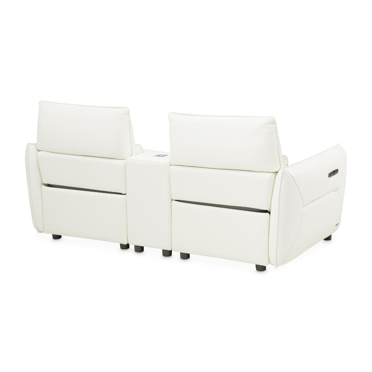 Verona 3-Piece Loveseat with Storage Console - White