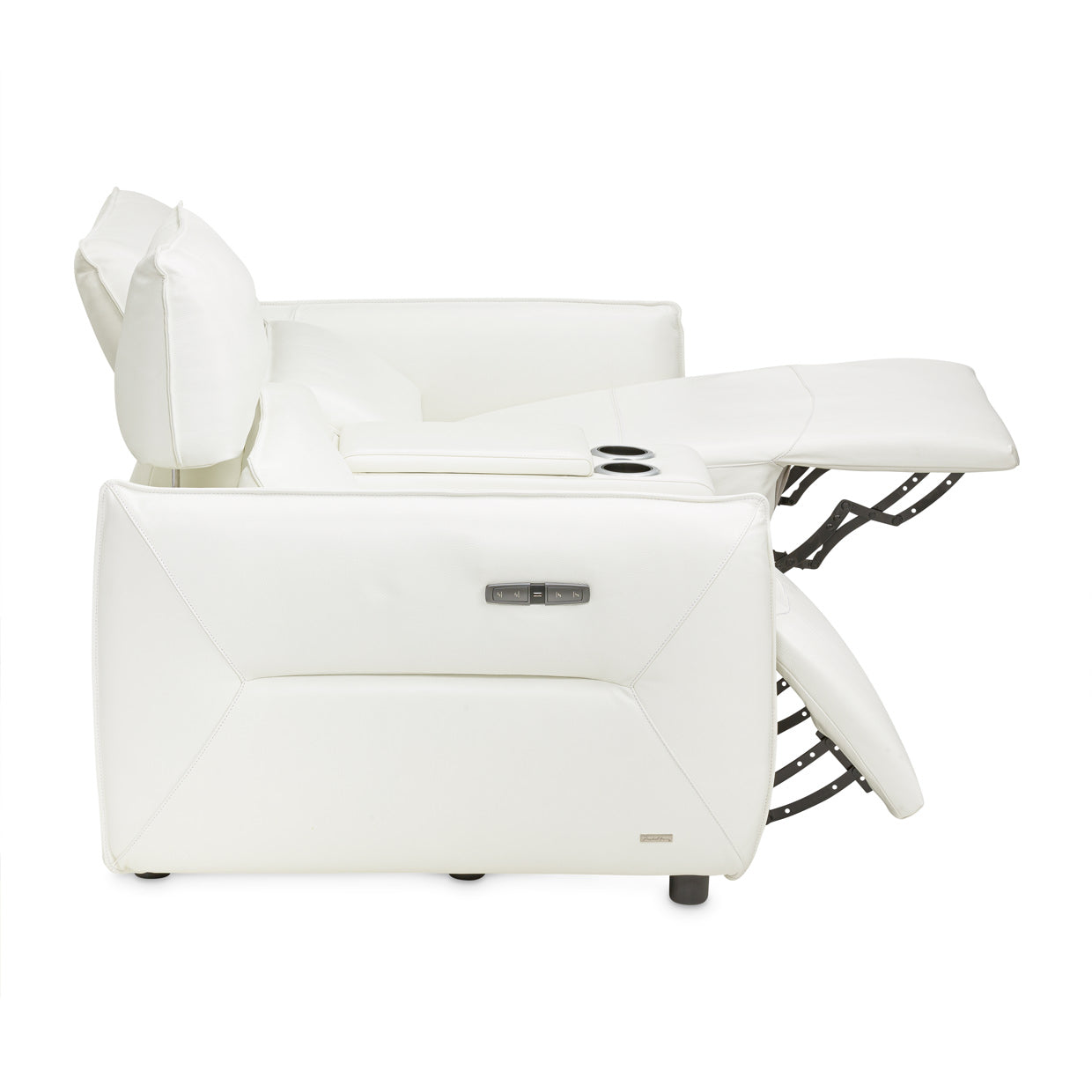 Verona 3-Piece Loveseat with Storage Console - White