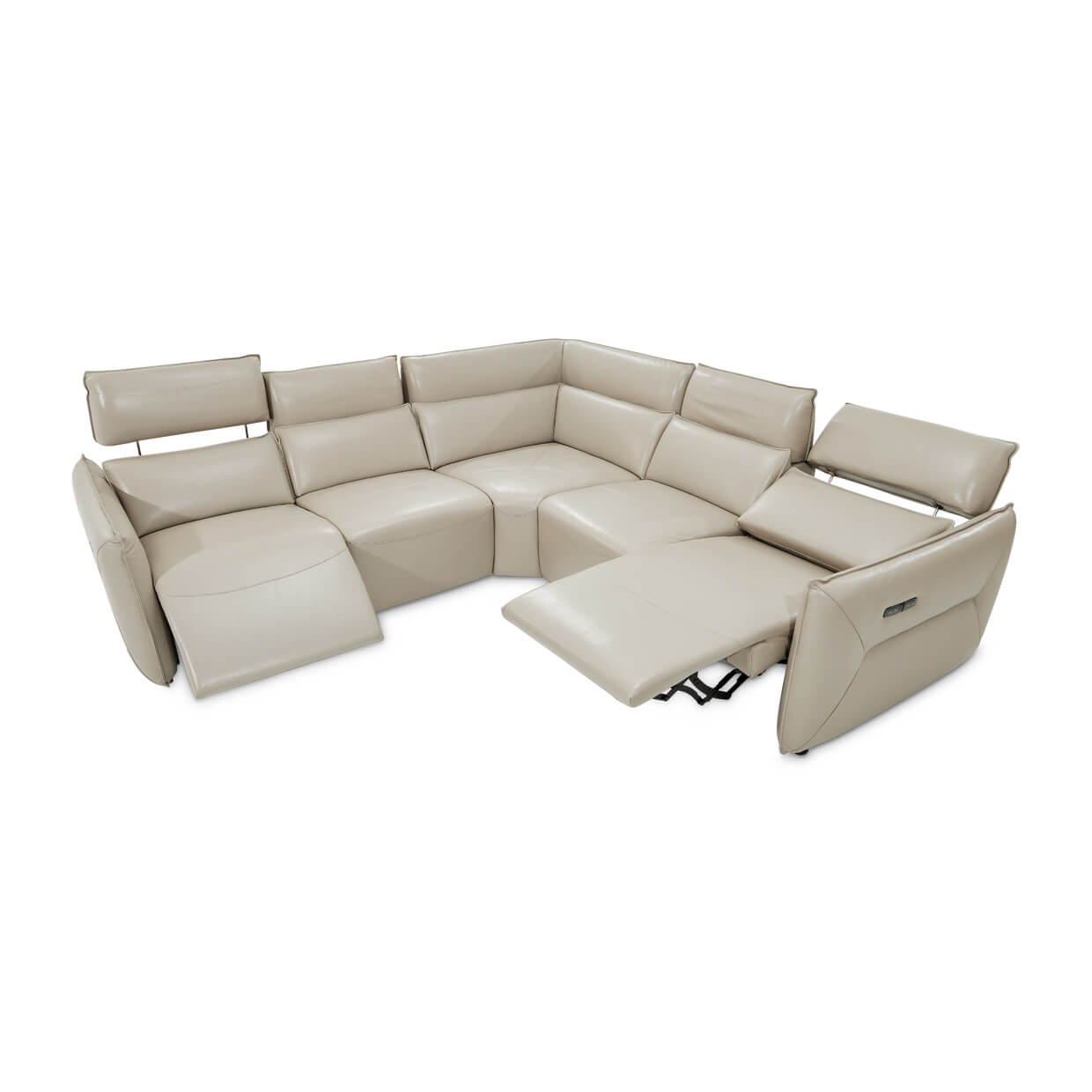 Verona 5-Piece Sectional Sofa - Light Gray