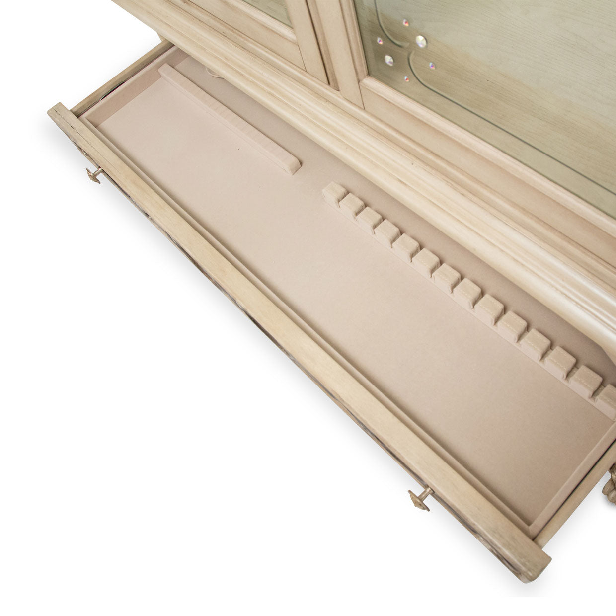 Platine de Royale Curio Display Cabinet - Champagne