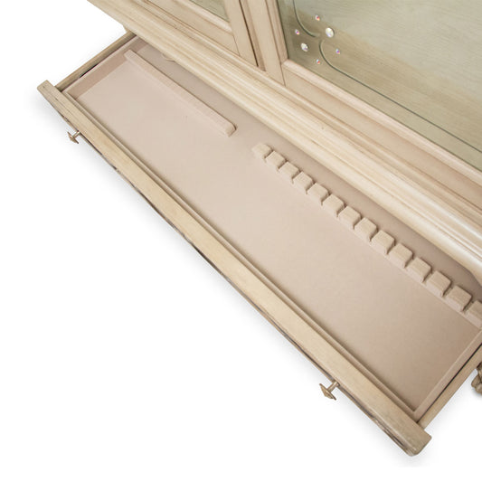 Platine de Royale Curio Display Cabinet - Champagne