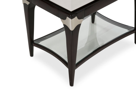 Paris Chic Rectangular End Table - Espresso