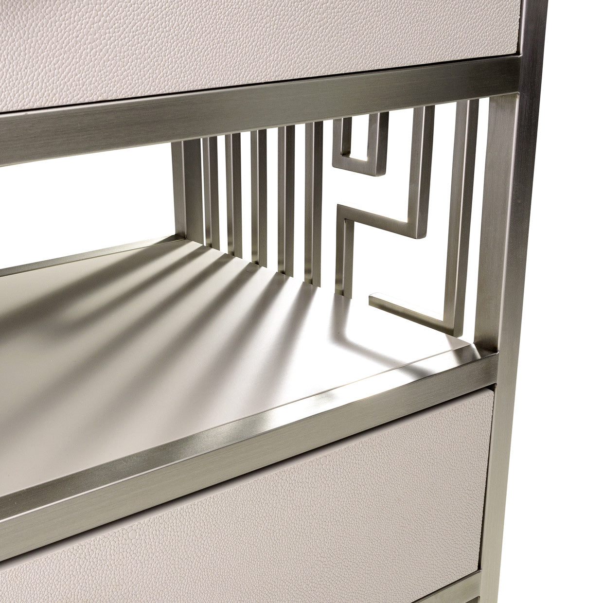 Roxbury Park Metal Nightstand - Stainless Steel