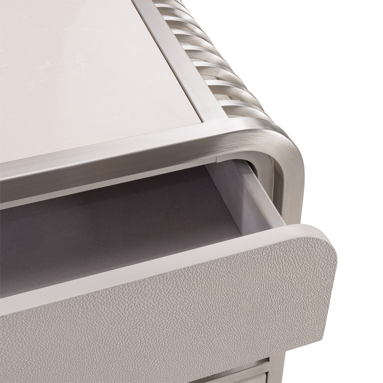Roxbury Park Metal Nightstand - Stainless Steel