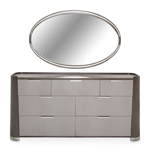Roxbury Park Dresser with Mirror - Slate