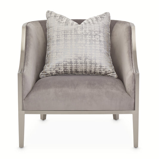 Roxbury Park Velvet Accent Chair - Gray Pearl/Stainless Steel