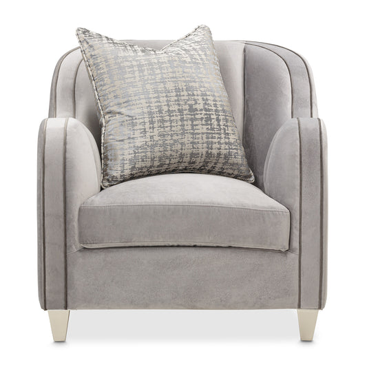 Roxbury Park Velvet Matching Chair - Steel/Slate